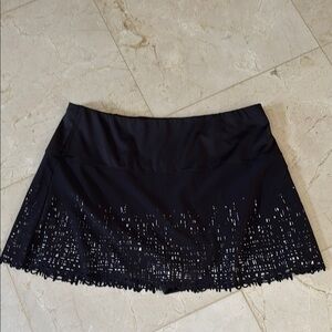 Lucky In Love Women’s Laser Cut  Tennis Skort Skirt